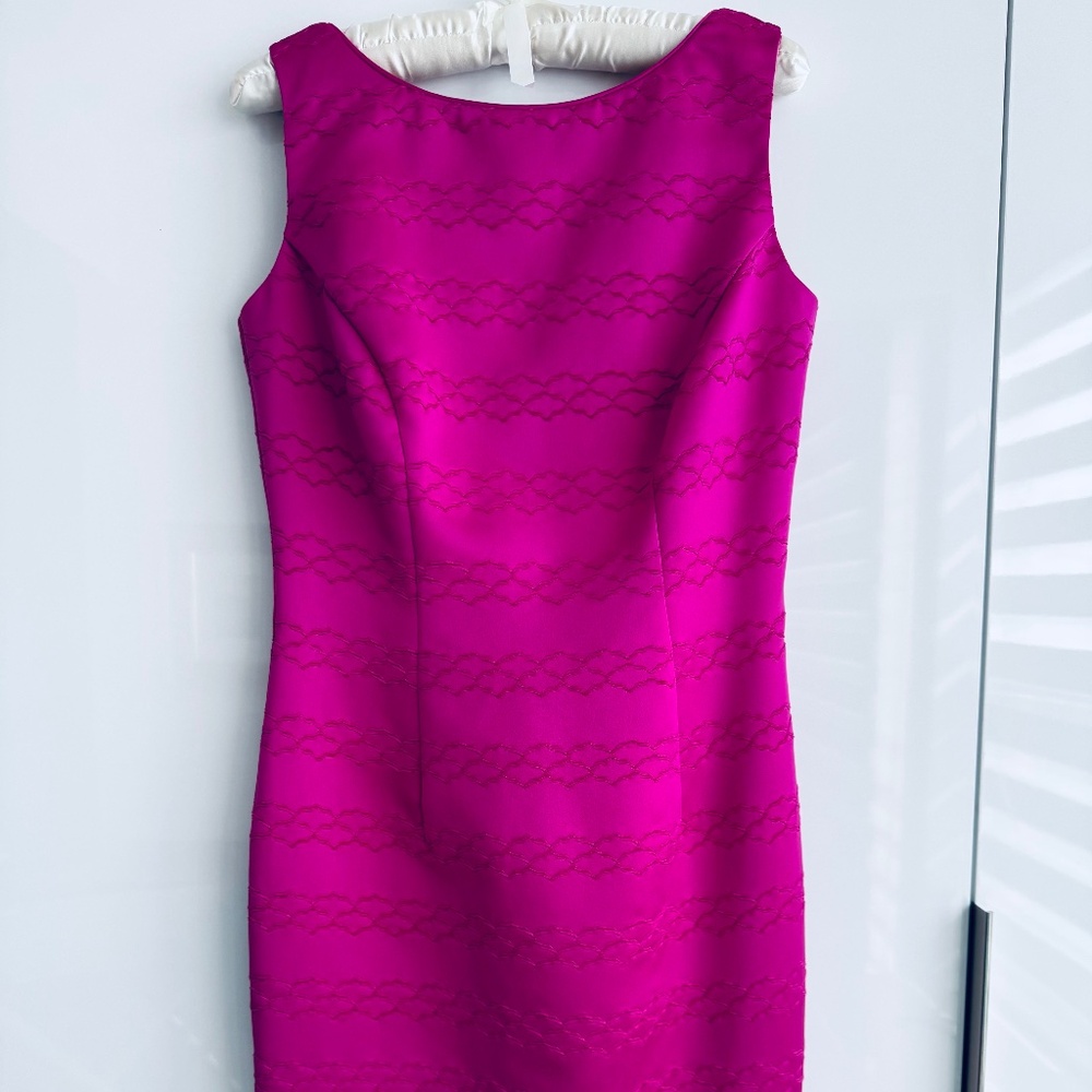 Ever Beauty size 4 fuchsia silk sheath